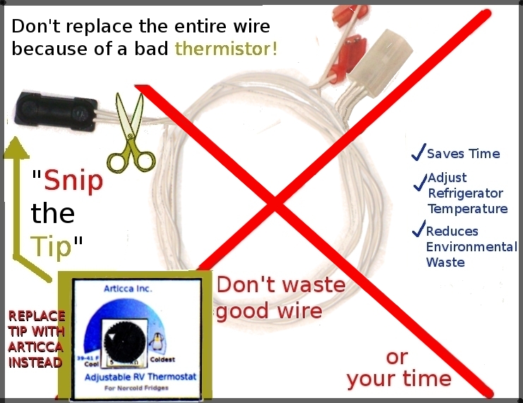 Thermistor upgrade for an RV fridge 